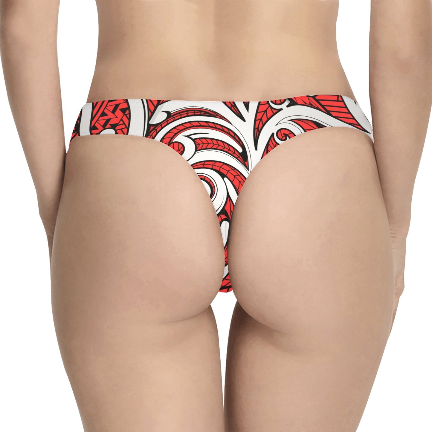 Maori Polynesian Themed Design Print Women's Thongs