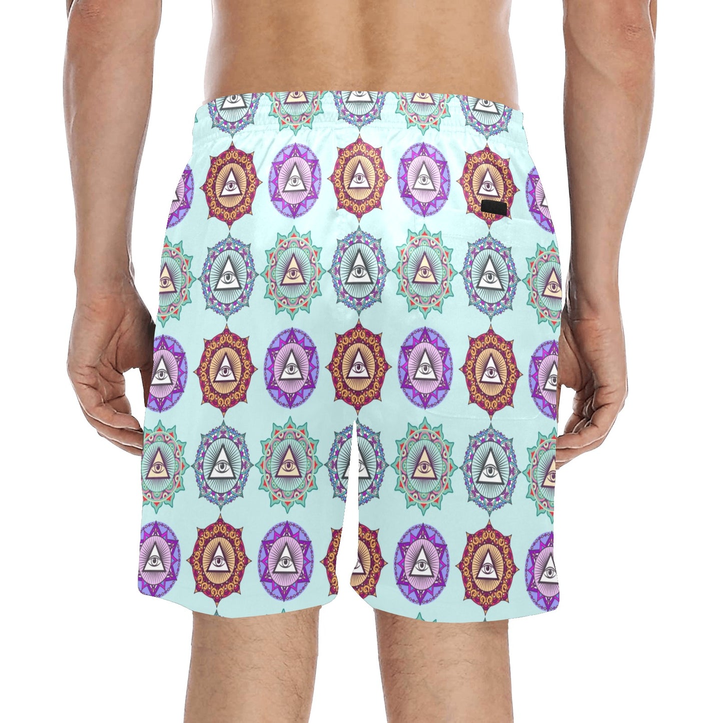 Third Eye Print Design LKS302 Men's Swim Trunks Beach Shorts