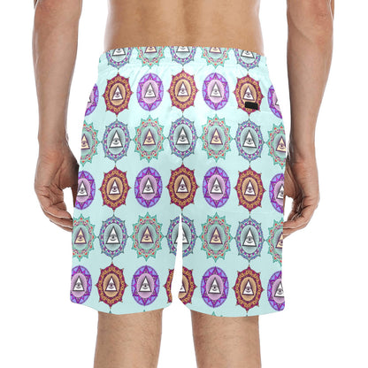 Third Eye Print Design LKS302 Men's Swim Trunks Beach Shorts