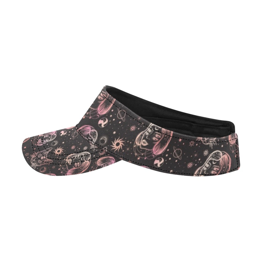 Third Eye Girl Cat Print Design LKS305 Unisex Sun Visor