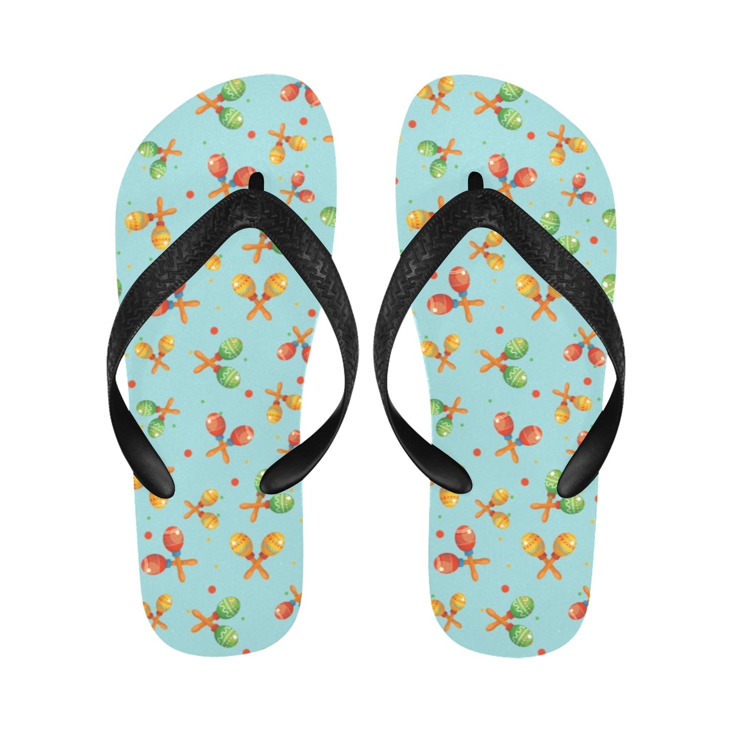 Maracas Print Design LKS402 Flip Flops