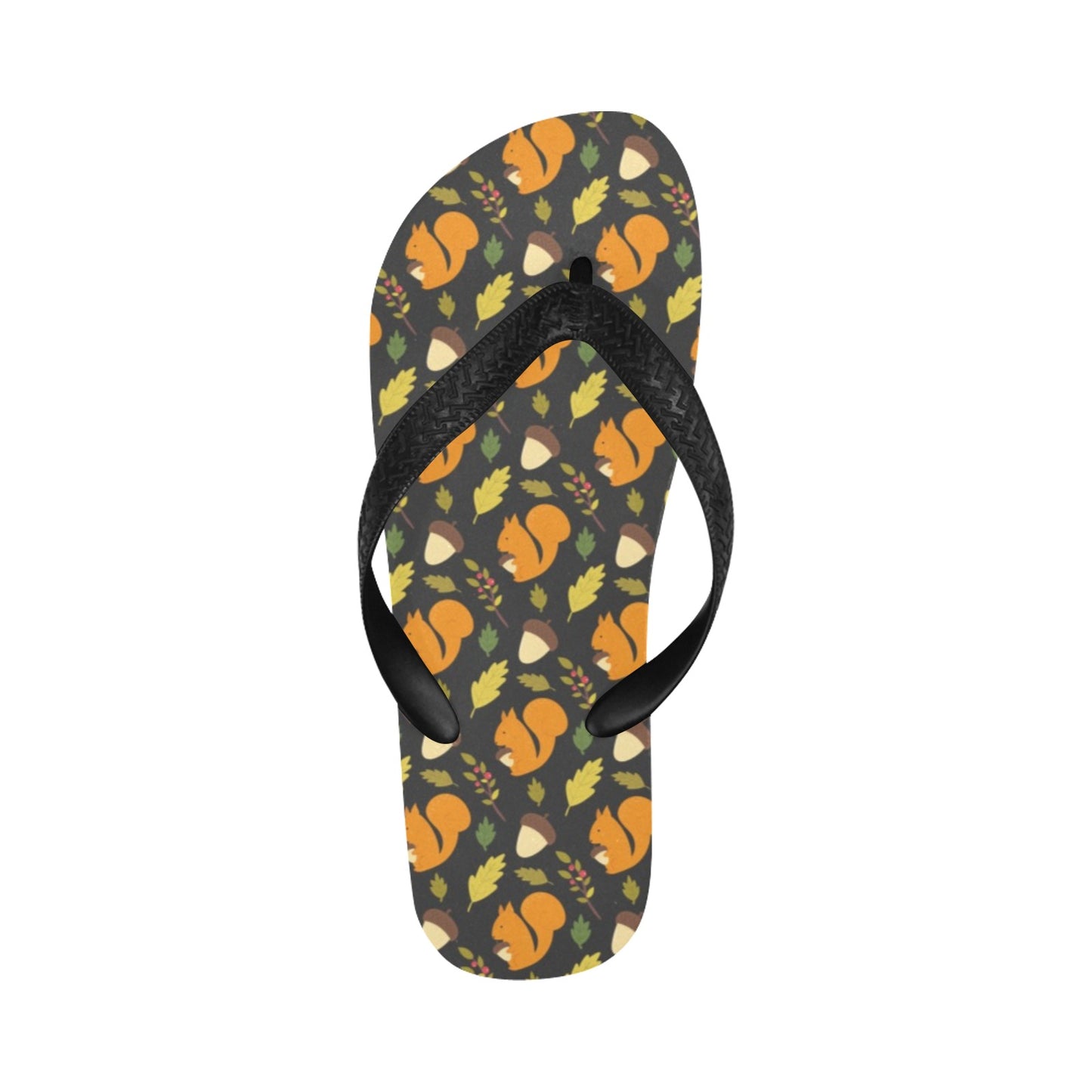 Squirrel Print Design LKS301 Flip Flops