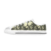 Skull Print Design LKS302 Women's White Low Top Shoes