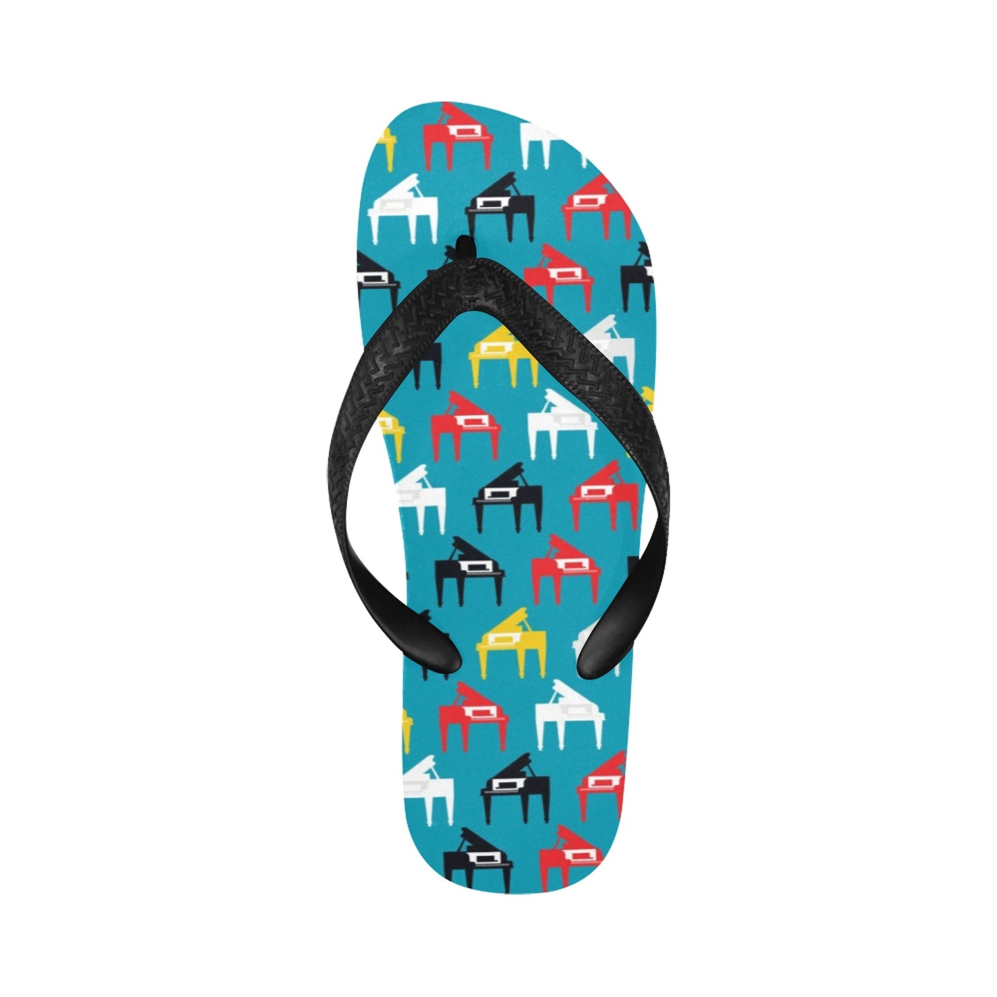 Piano Print Design LKS403 Flip Flops