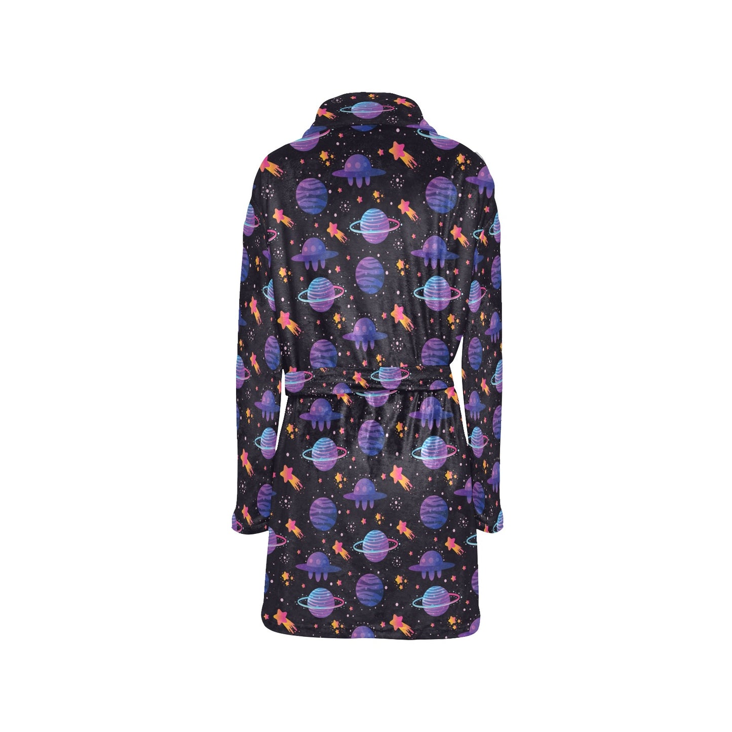 UFO Star Galaxy Print Design LKS308 Women's Fleece Robe