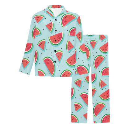 Watermelon Pattern Print Design WM03 Men's Long Pajama Set
