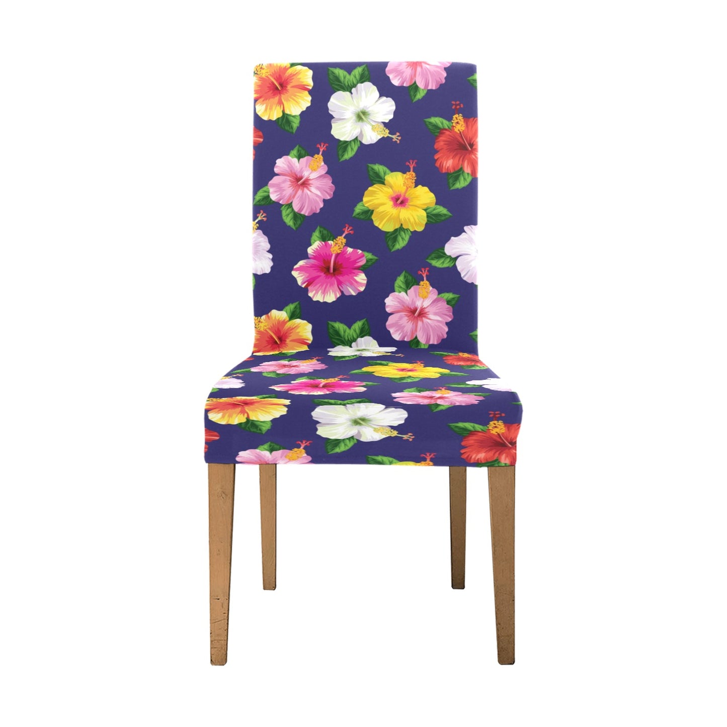Hibiscus Colorful Print Design LKS301 Dining Chair Slipcover