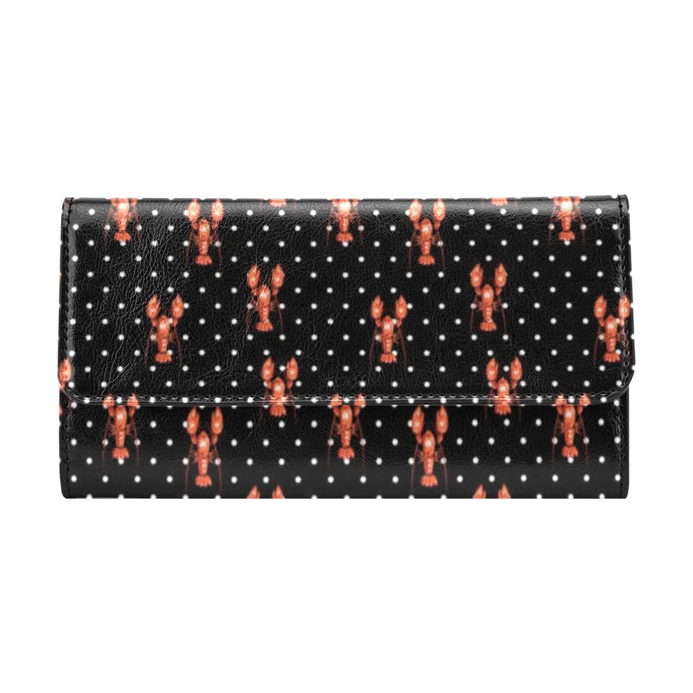 Lobster Print Design LKS401 Women's Trifold Wallet