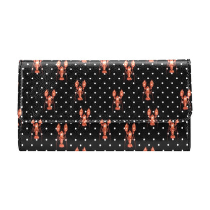 Lobster Print Design LKS401 Women's Trifold Wallet