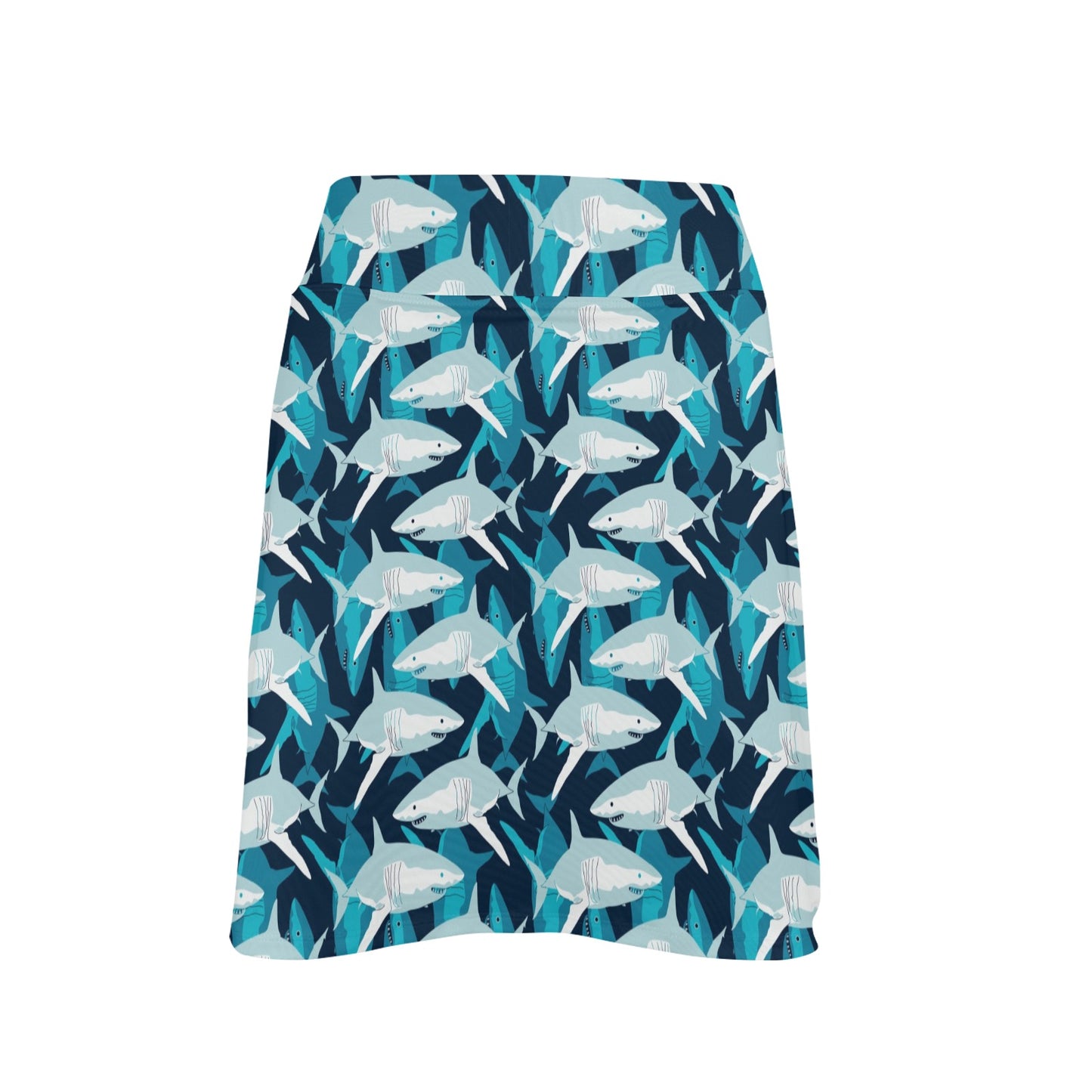 Shark Design Print 17" Golf & Pickleball Skort with Pockets