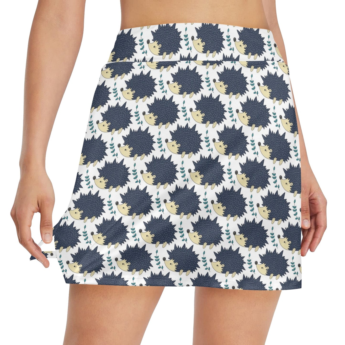 Hedgehog Print Design LKS401 17" Golf & Pickleball Skort with Pockets