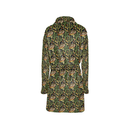 Western Style Print Women's Fleece Robe