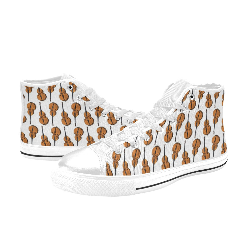 Cello Print Design LKS403 Men's High Top Canvas Shoes