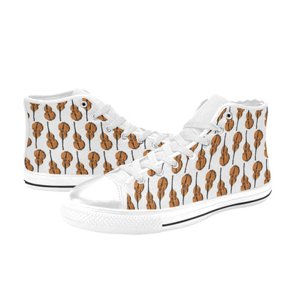 Cello Print Design LKS403 Men's High Top Canvas Shoes