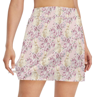 Rabbit Print Design LKS403 17" Golf & Pickleball Skort with Pockets