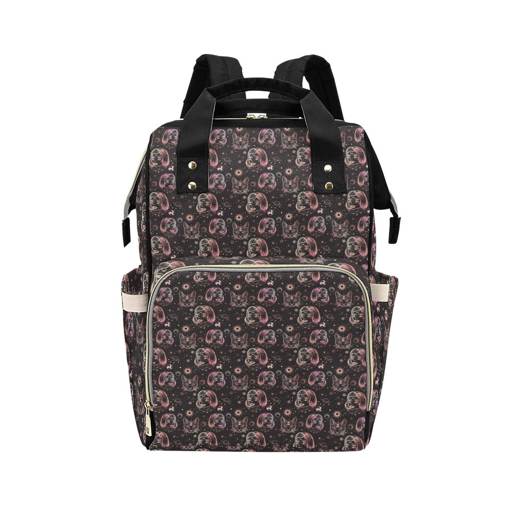 Third Eye Girl Cat Print Design LKS305 Diaper Bag Backpack