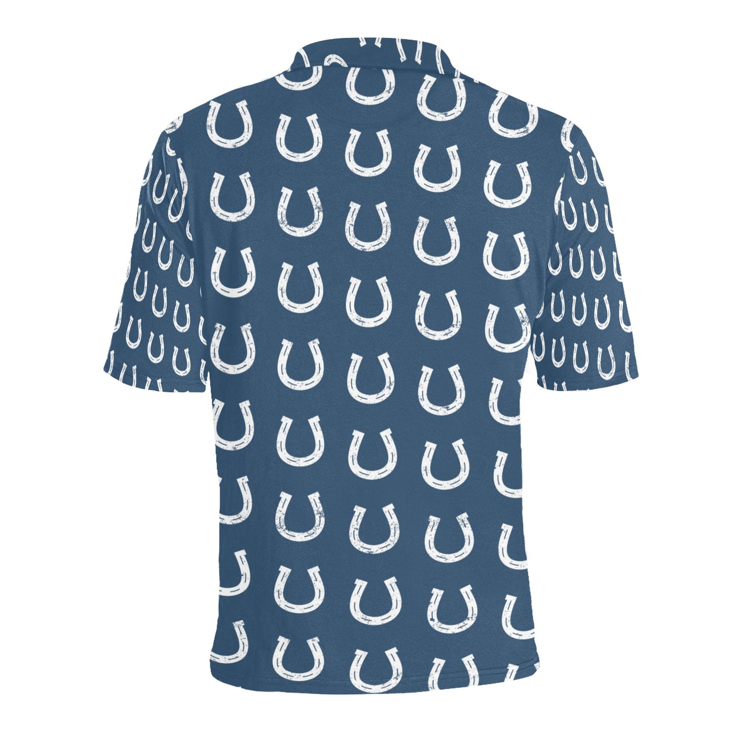 Horseshoe Print Design LKS301 Men Polo Shirt