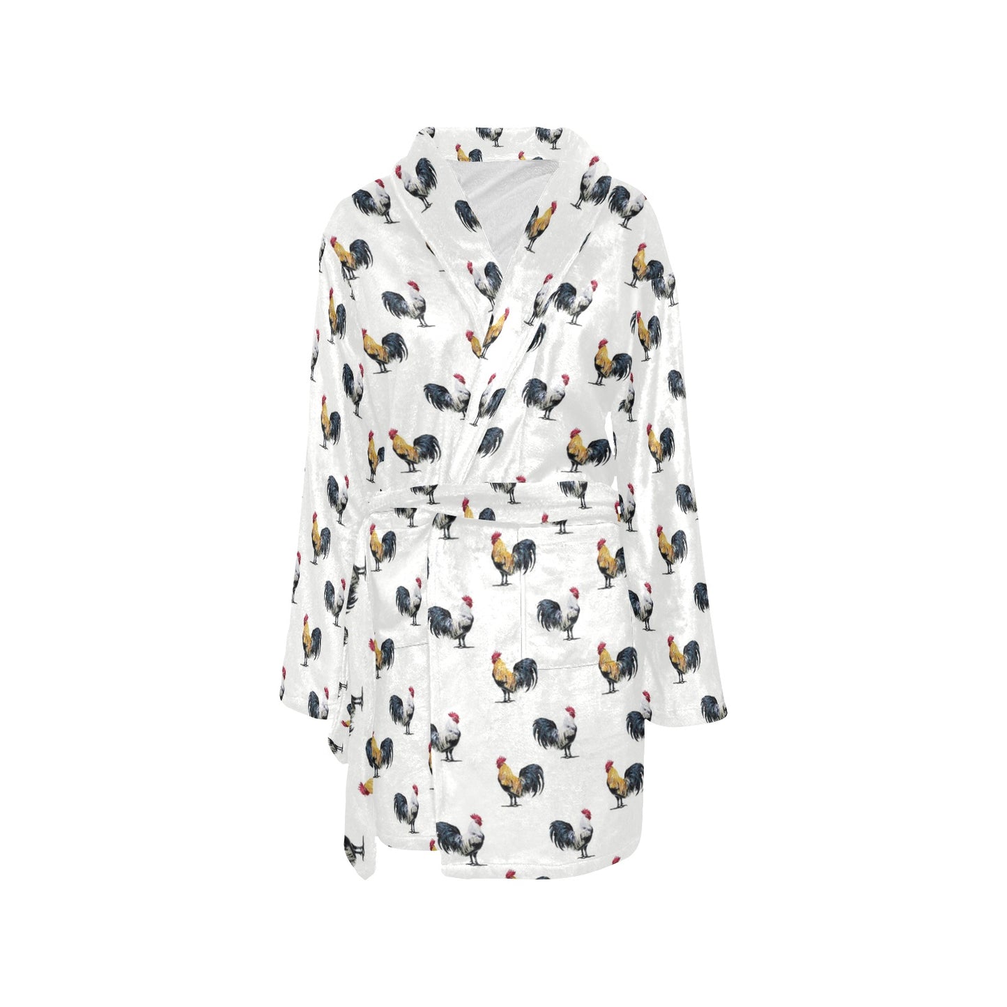 Chicken Pattern Print Design 02 Women's Fleece Robe