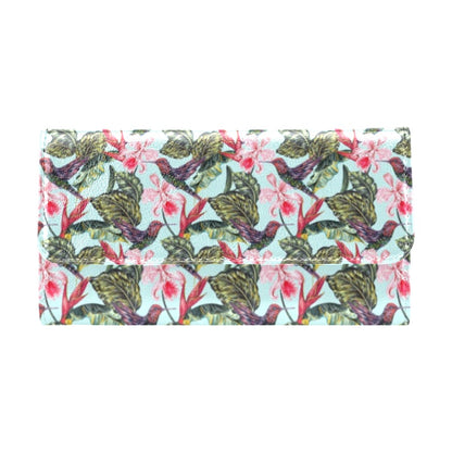 Hummingbird Cute Themed Print Women's Trifold Wallet