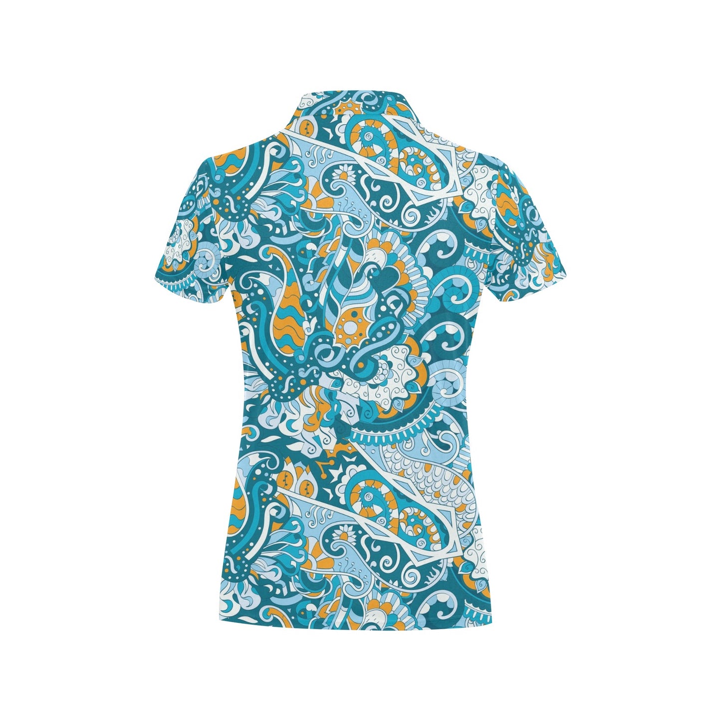 Funky Retro Pattern Print Design A03 Women's Polo Shirt