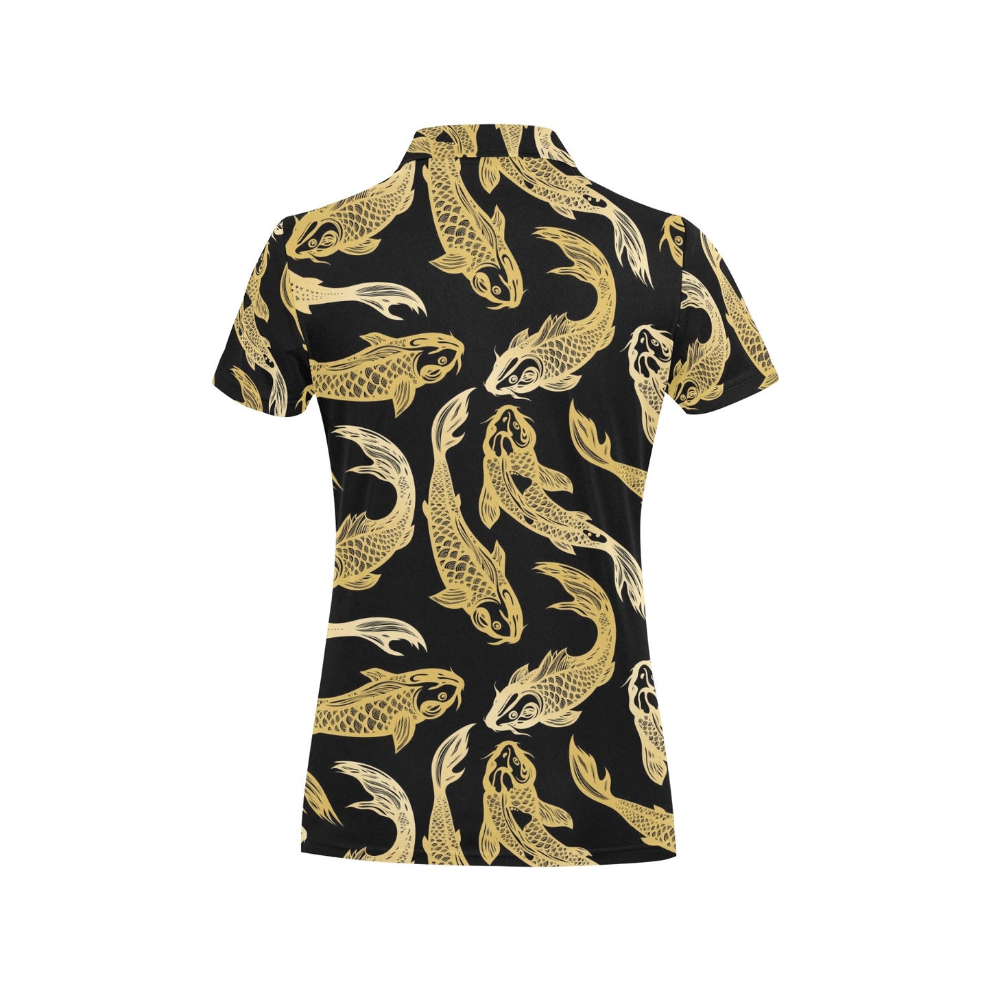 KOI Fish Pattern Print Design 03 Women's Polo Shirt