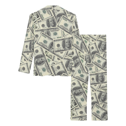 Dollar Pattern Print Design DO02 Women's Long Pajama Set