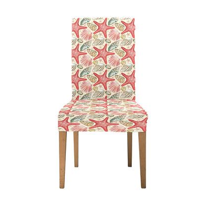 Seashell Print Design LKS301 Dining Chair Slipcover