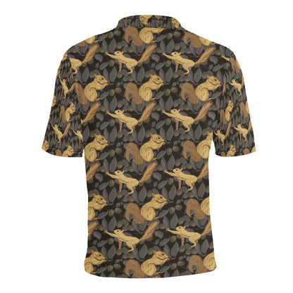 Squirrel Print Design LKS309 Men Polo Shirt
