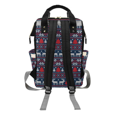 Reindeer Print Design LKS405 Diaper Bag Backpack