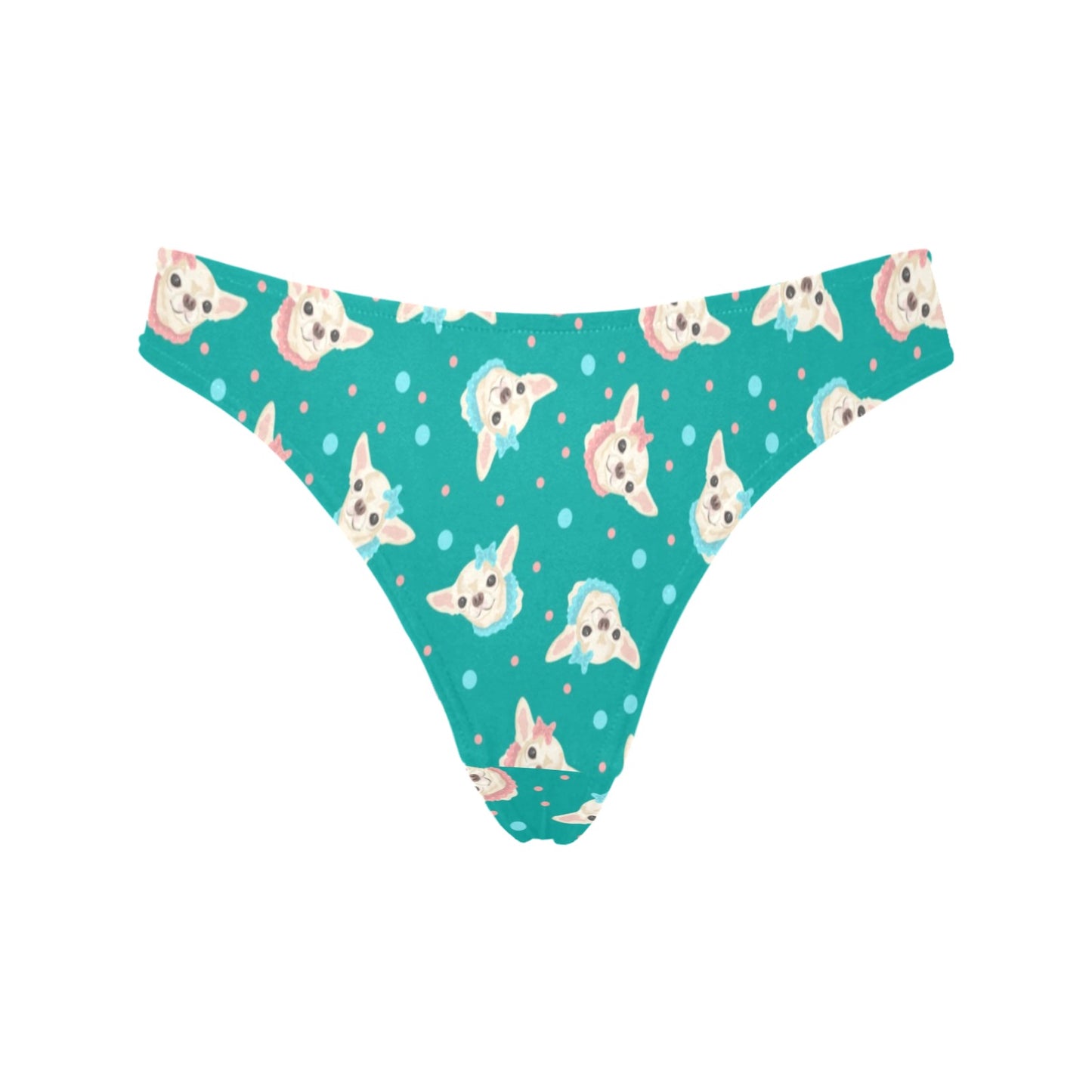Chihuahua Polka Dot Pattern Women's Thongs