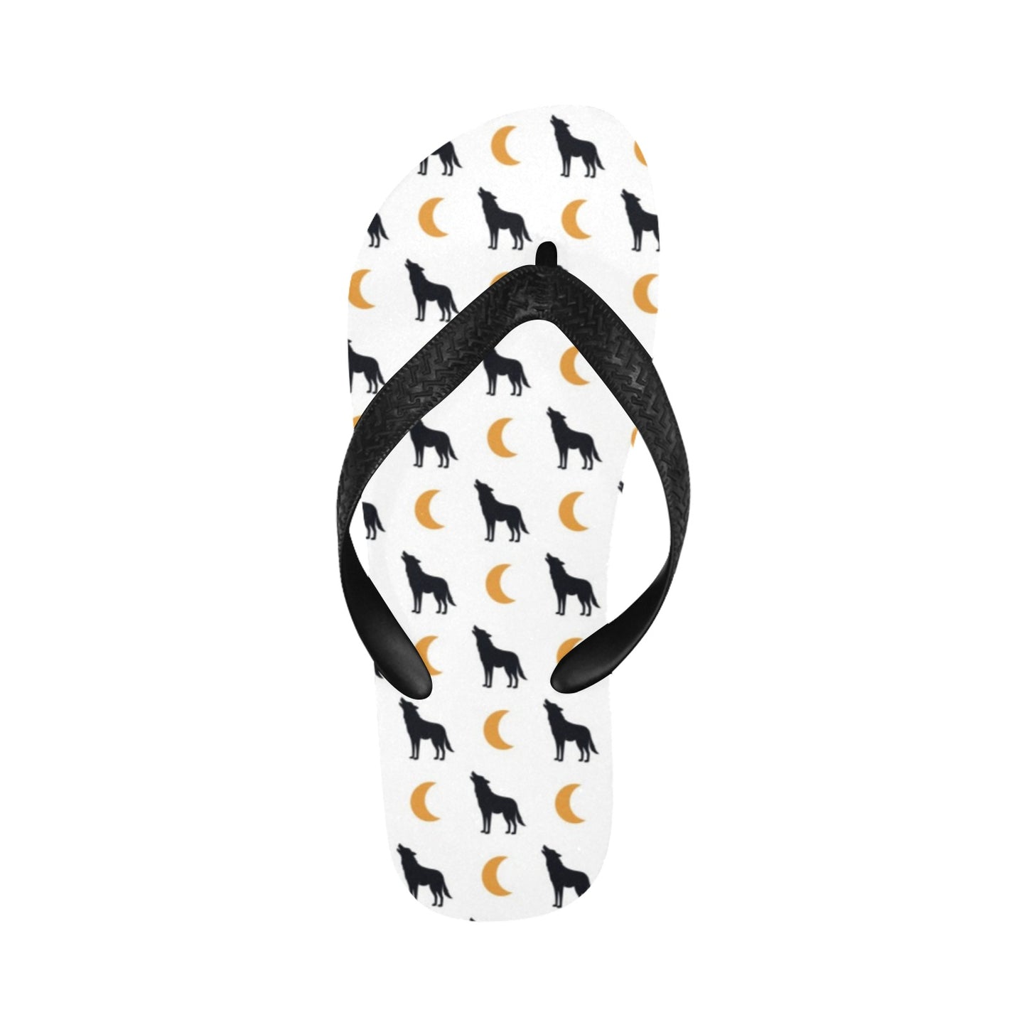 Wolf Moon Print Design LKS302 Flip Flops
