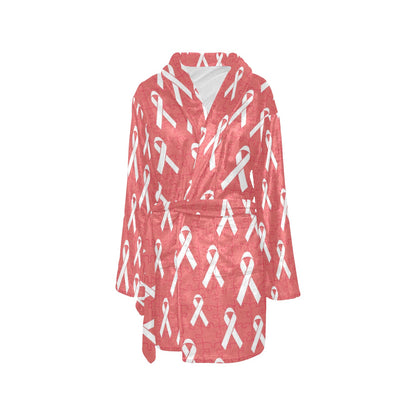 Autism Awareness Ribbon Design Print Women's Fleece Robe