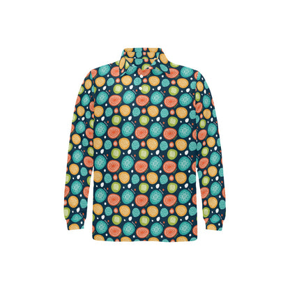 Swedish Themed Design Long Sleeve Polo Shirt For Men's