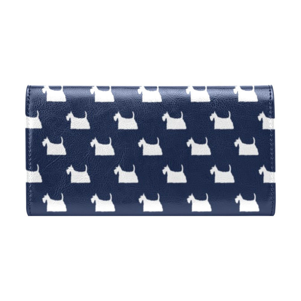 Scottish Terriers Print Design LKS303 Women's Trifold Wallet