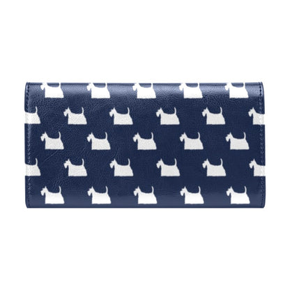 Scottish Terriers Print Design LKS303 Women's Trifold Wallet