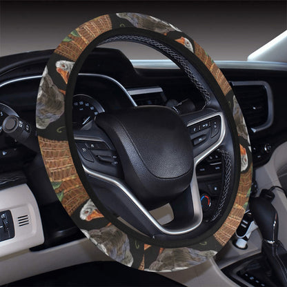 Goose Print Design LKS406 Steering Wheel Cover with Elastic Edge