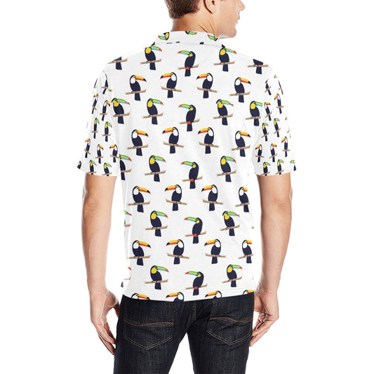 Toucan Print Design LKS305 Men Polo Shirt