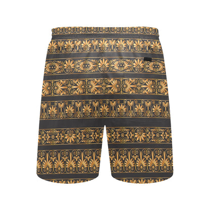 Ancient Greek Print Design LKS303 Men's Swim Trunks Beach Shorts