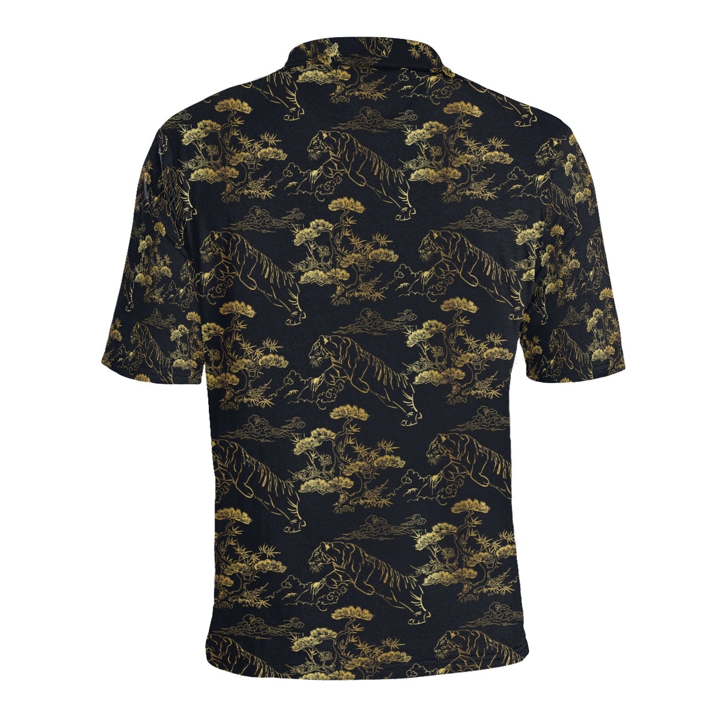 Tiger Japan Style Print Design LKS305 Men Polo Shirt