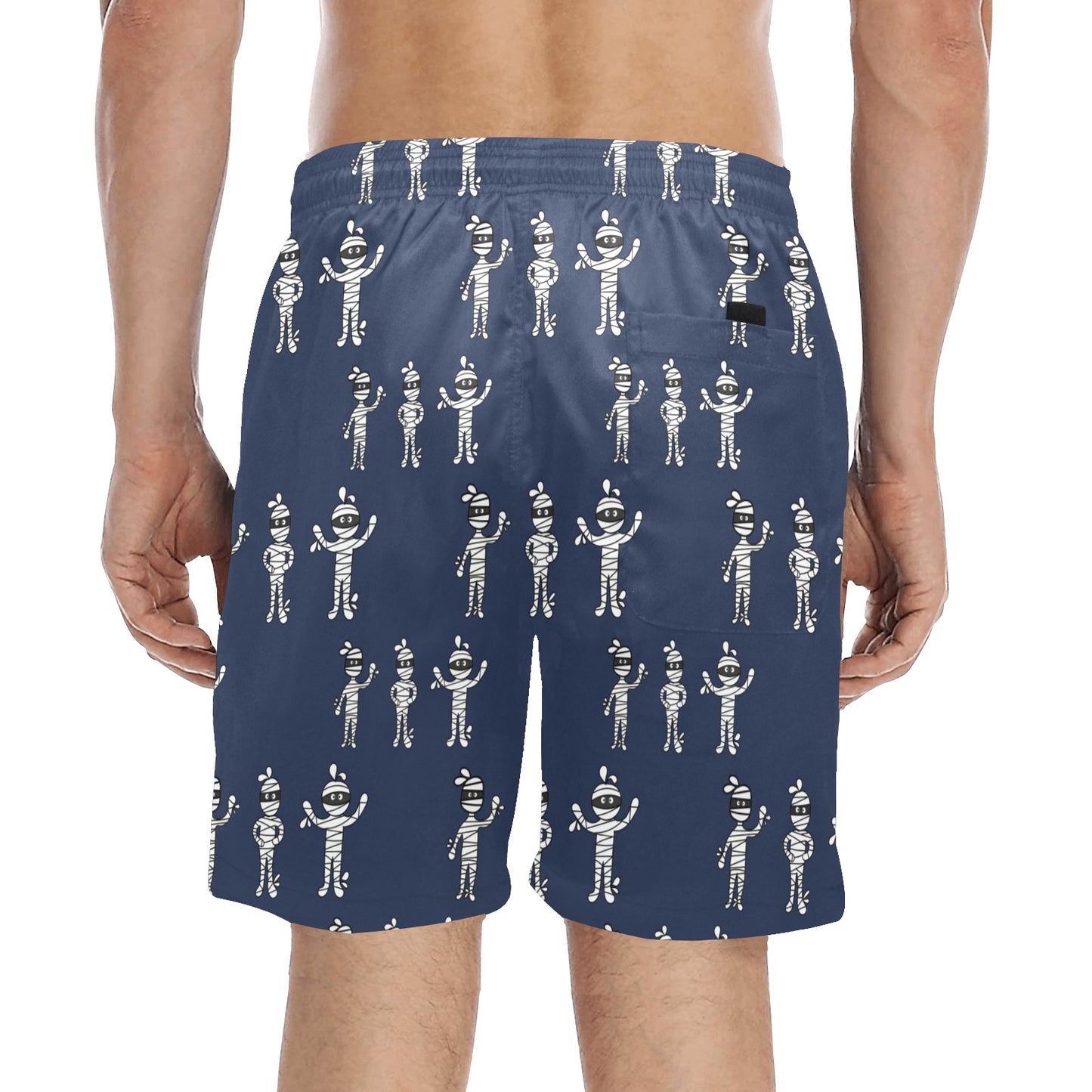 Mummy Print Design LKS306 Men's Swim Trunks Beach Shorts
