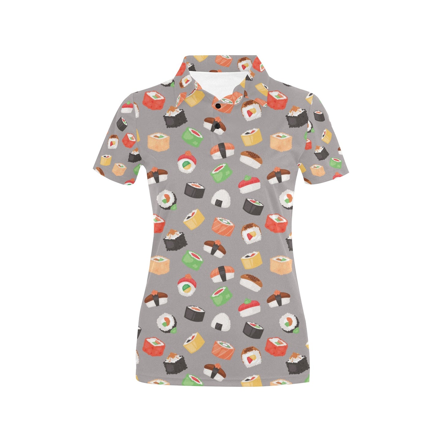 Sushi Print Design LKS307 Women's Polo Shirt