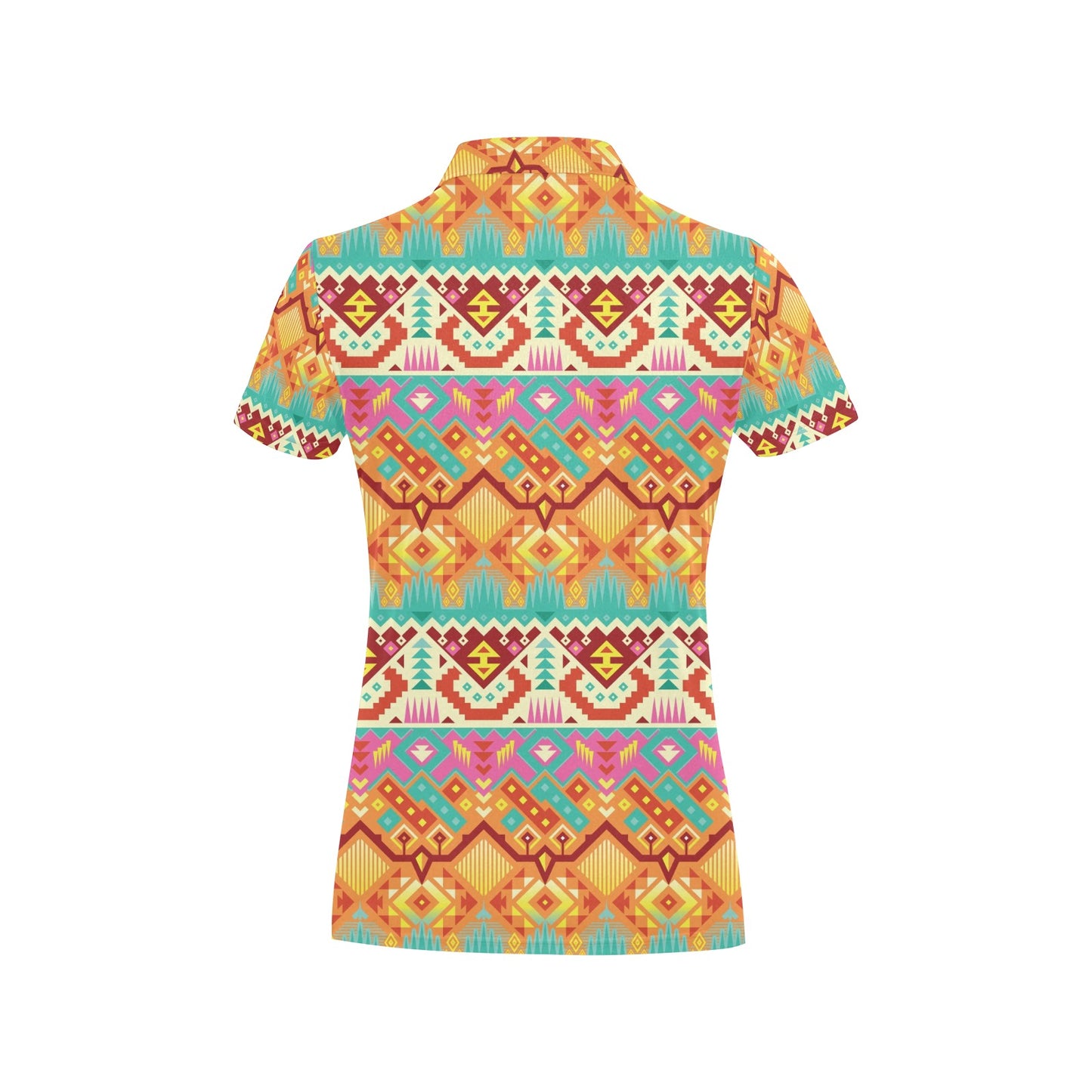 Aztec Pattern Print Design 03 Women's Polo Shirt
