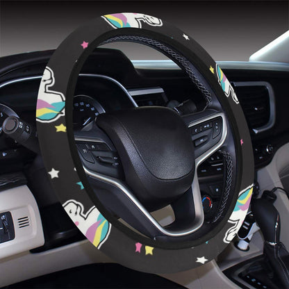 Unicorn Print Design LKS302 Steering Wheel Cover with Elastic Edge