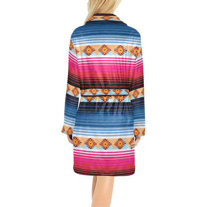 Mexican Pattern Print Design 03 Women's Fleece Robe