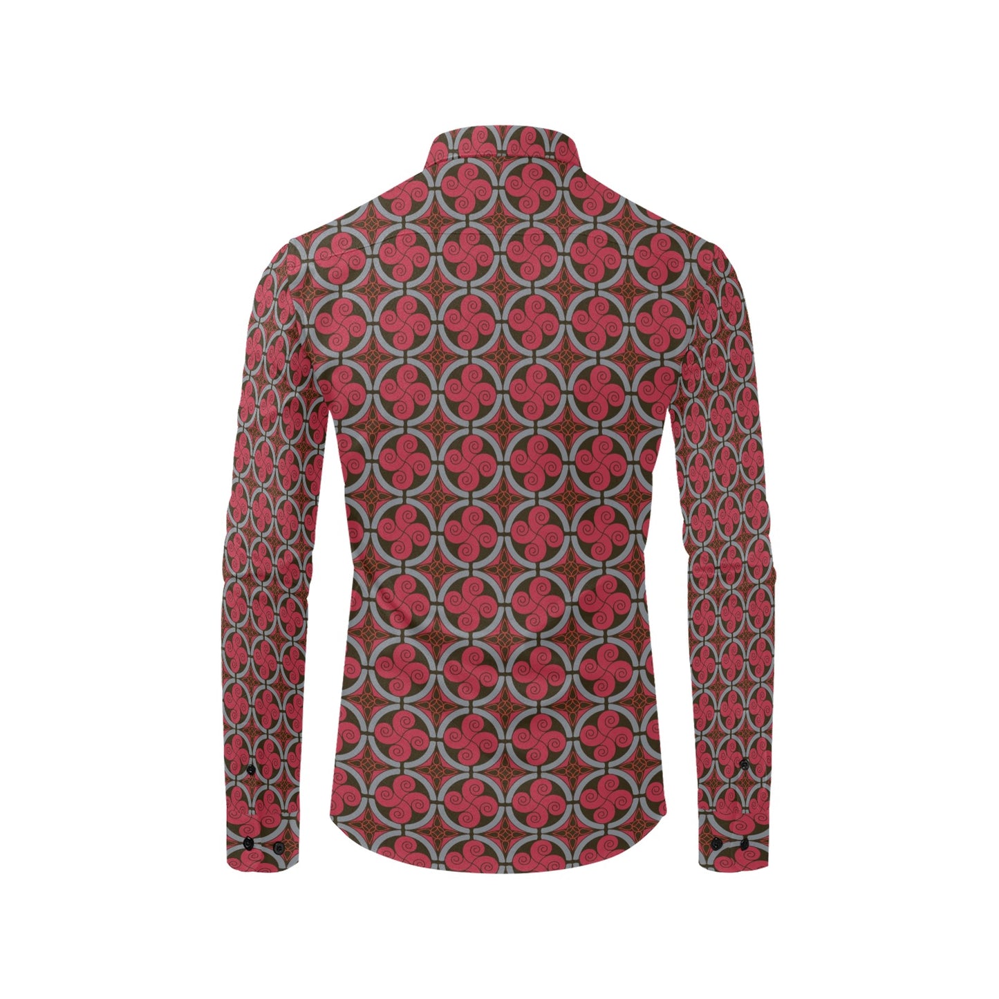Vikings Print Design LKS301 Men's Long Sleeve Dress Shirt