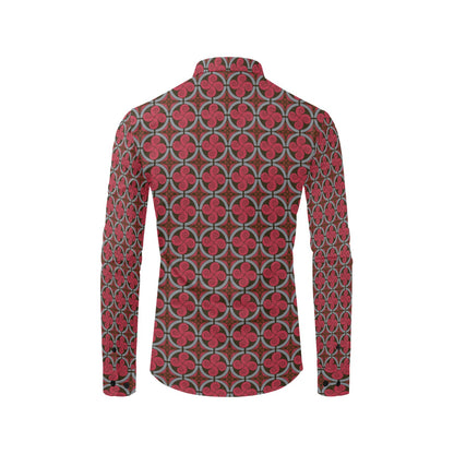 Vikings Print Design LKS301 Men's Long Sleeve Dress Shirt