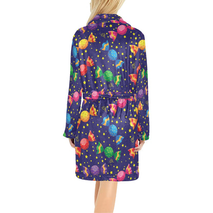 Candy Pattern Print Design CA06 Women's Fleece Robe