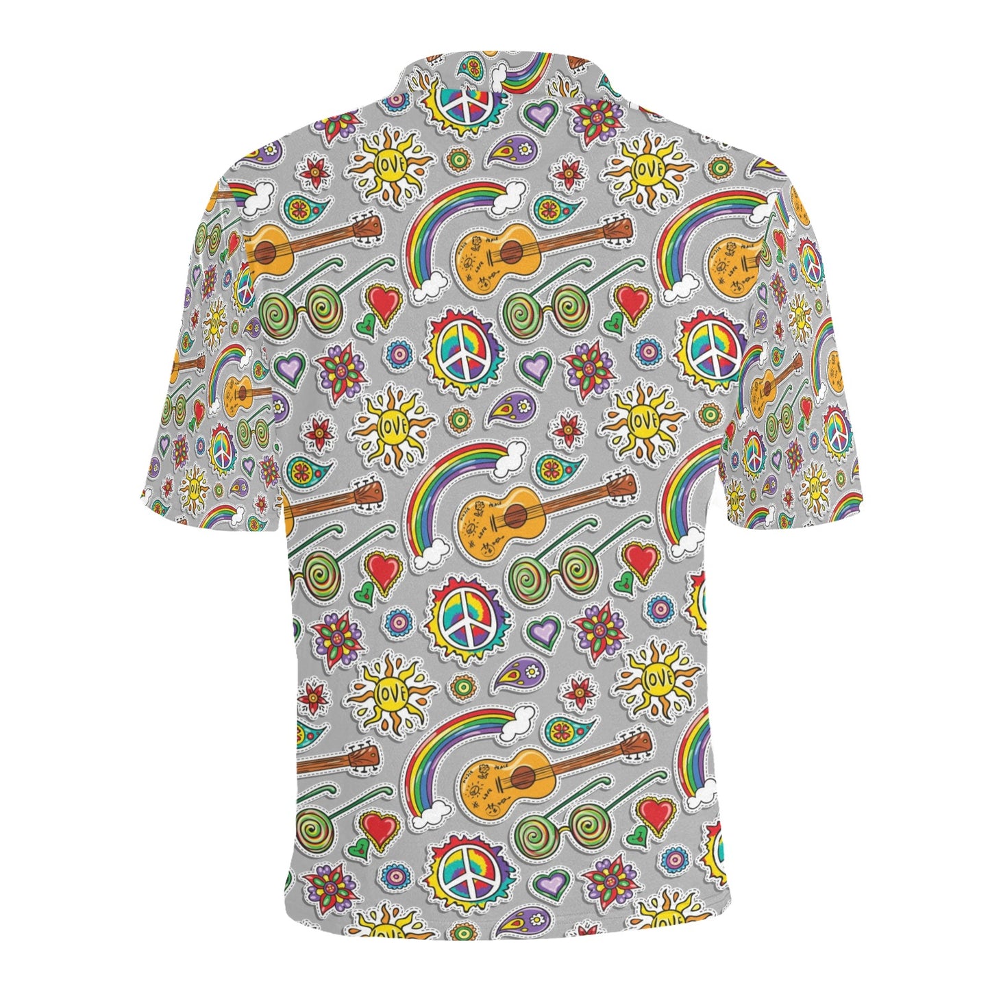 Hippie Print Design LKS306 Men Polo Shirt
