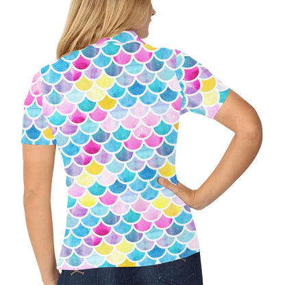 Scales Print Design LKS402 Women's Polo Shirt