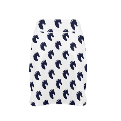 Horse Head Print Design LKS303 17" Golf & Pickleball Skort with Pockets